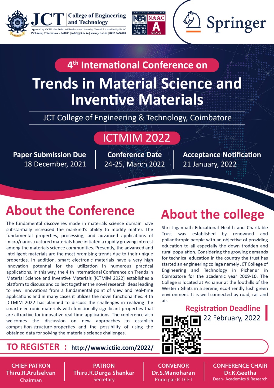 4th International Conference on Trends in Material Science and